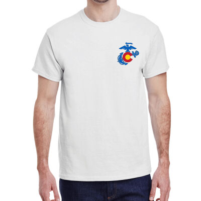 Gildan 100% Cotton-RS Denver Cowboy w/Mountains-Light Colors Thumbnail