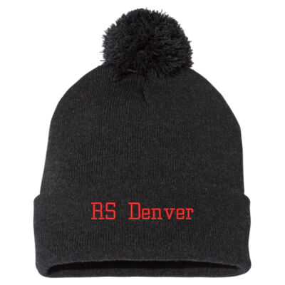 Sportsman Pom-Pom Knit Beanie-RS Denver Embroidered Thumbnail